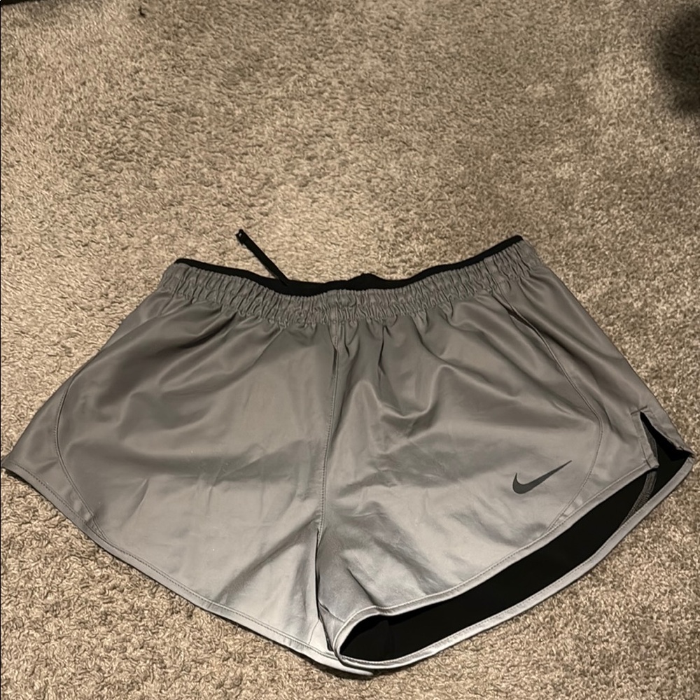 Nike Gray Athletic Shorts with Moisture-Wicking Fabric